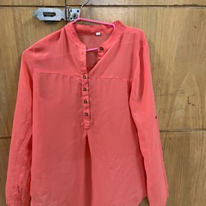 PRETTY CORAL PEACH TOP