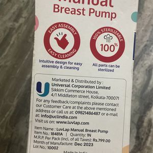 Luvlap Manual Breast Pump