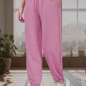 Women Comfort Fit Peach  Rayon Joggers Or Lower