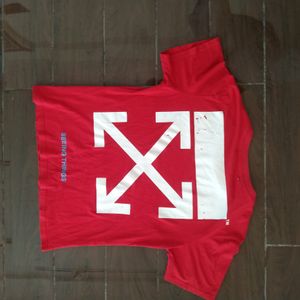 Off White Tee Red