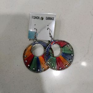 Multicolor Round Earrings