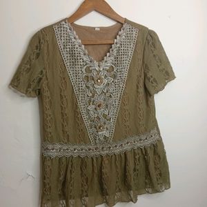 Olive Casual Top (Girl' s)