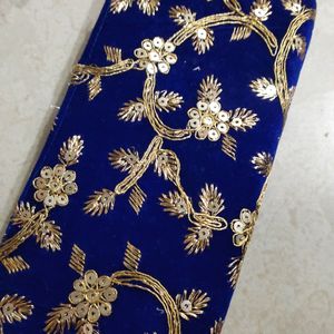 New Blue Embroidery Clutch