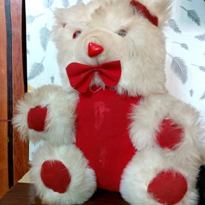 White & Red Lovely Teddy Bear for Kids ♥️♥️♥