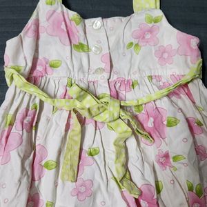 Pink Floral Dress Sleeveless