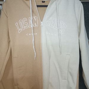 Double Nude Coloured Chain Hoodie