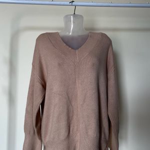 Nude V Neck Sweater