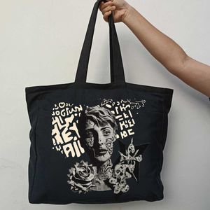 Black Spacious Medium Tote Bag