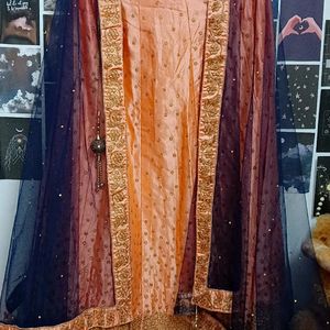 Peach Colour Wedding Lehnga