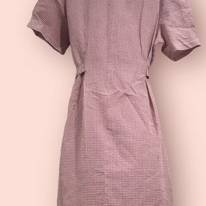 Cute pink Ghingham Dress