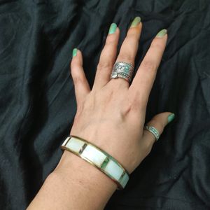 Pure Brass & Original Mother Of Pearl Bangle