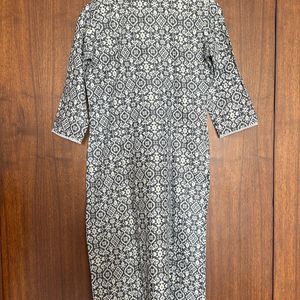 Grey Printed Kurta Set