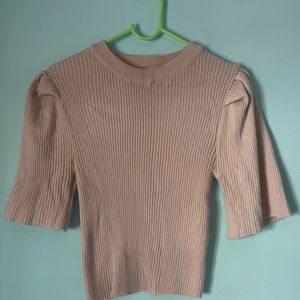 Crop Top [Beige Color]