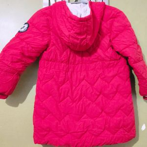 Red Long Jacket For Girls