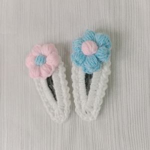 Crochet Flower Hair Clip