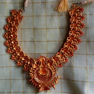 Traditional Chettinad Gold Lakshmi Necklace