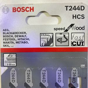 Bosch T244D Jigsaw Blades 5pcs WoodMetal,