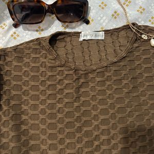 Stunning Women’s Brown Long Sleeve Top