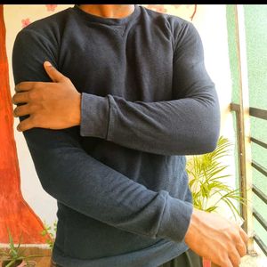 ZARA Premium Textured Navy blue Sweatshirt