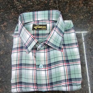 Luxury Mens Checked Shirt Formal Wear