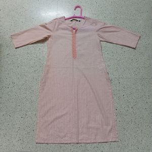 AVAASA Peach Printed Kurti