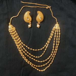 Combo Of 2 Gold Finished Necklace With Earrings