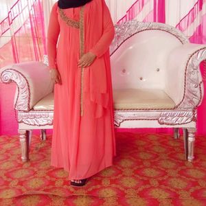 Gown With Shawl And Pant