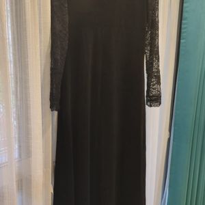 ONLY Front Slit Velvet Party Wear Dress