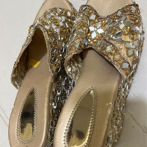 Golden Work Heels