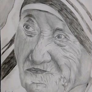 HB pencil artwork -Mother teressa  by Gupta 's Art