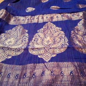 Blue Banarasi Silk Saree