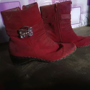 Red boots for women