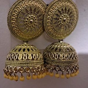 Yellow Ethinc Jhumka