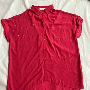 Rhinestone Pink Shirt