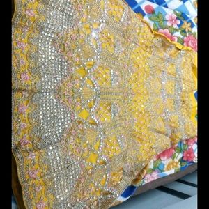 Mirror Work Lehnga Fully Unstitched Blouse