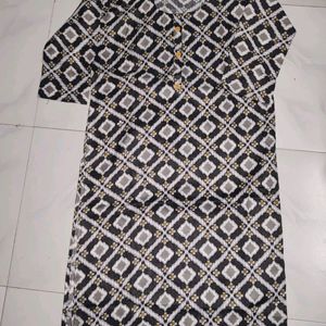 Black Kurti With Print