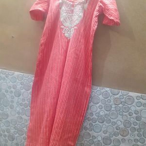 Women Suit Set In Red 34 Cm Long Pajama