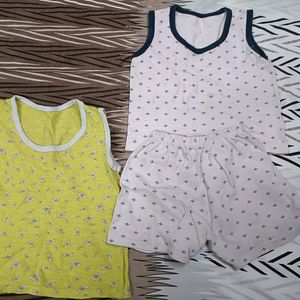 Combo Of 3 Sets Nicker T Shirt For 2-4 Years Old