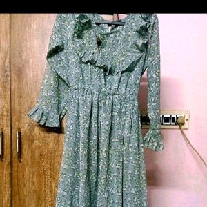 Once Used Floral Midi Dress Xl