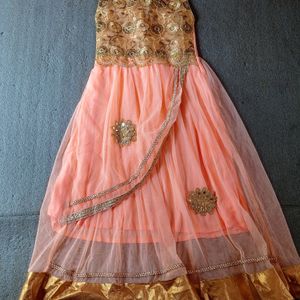 Orange Frock Dress With Brand New Condition