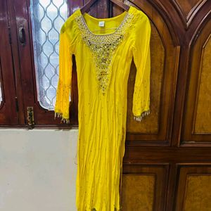 Haldi Suit With Dupatta