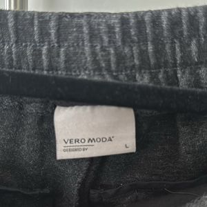 L Size Vero Moda Grey Tapered Pants