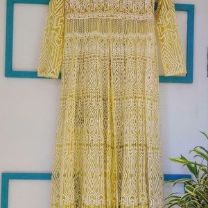 Full Embroidered Front Slit Kurta