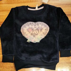 Party Wear Woolen Winter Sweatshirt For Girls