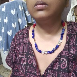 Blue Agate Stone Choker