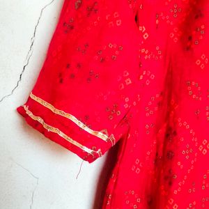 Red Designer Kurti