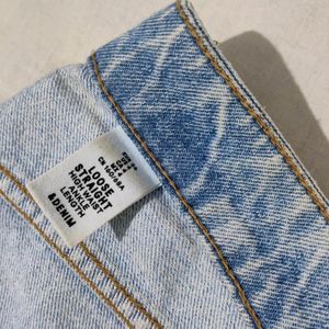 H&M Demin Straight High Wasted Jeans