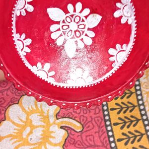 Design On Clay Plate