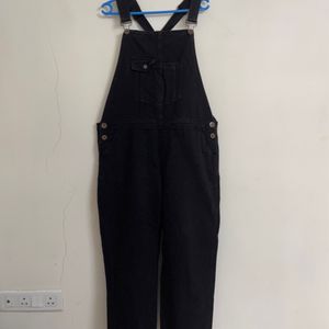 Black Denim Dungarees