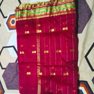 Bandhani Print Maroon Saree